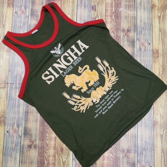 Singha Other - SINGHA LAGER BEER THAILAND TANK. SIZE MENS MEDIUM